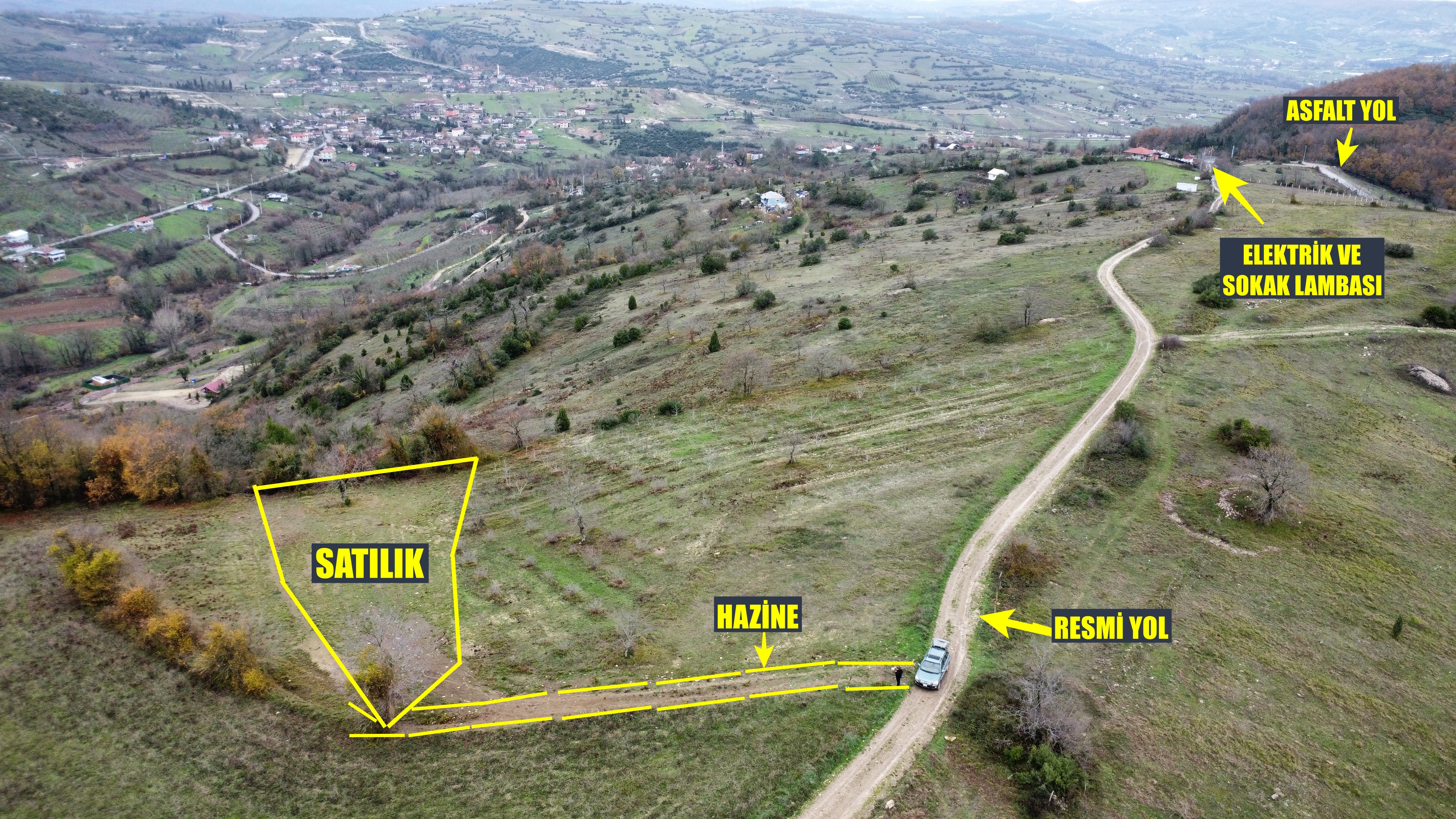Kandıra Çalca'da Zirvede Satılık Resmi Yollu Tarla
